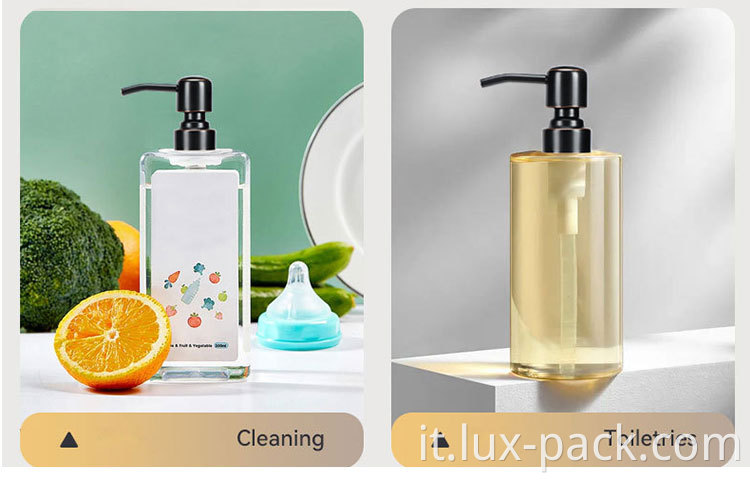 Bottiglie di plastica in plastica verde da 16 once da 1000 ml di bottiglie di grado alimentare con cappuccio a corona